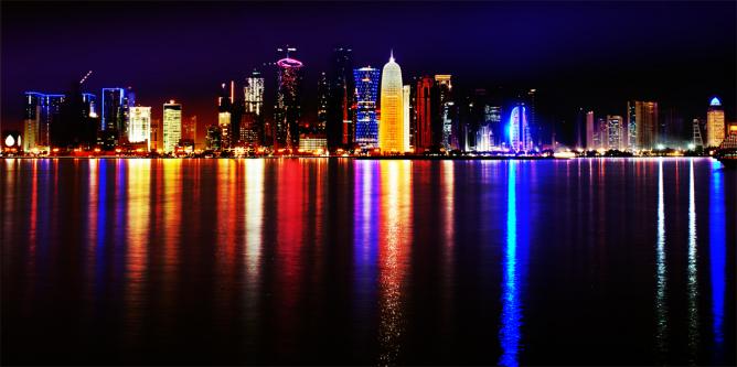 Doha at night